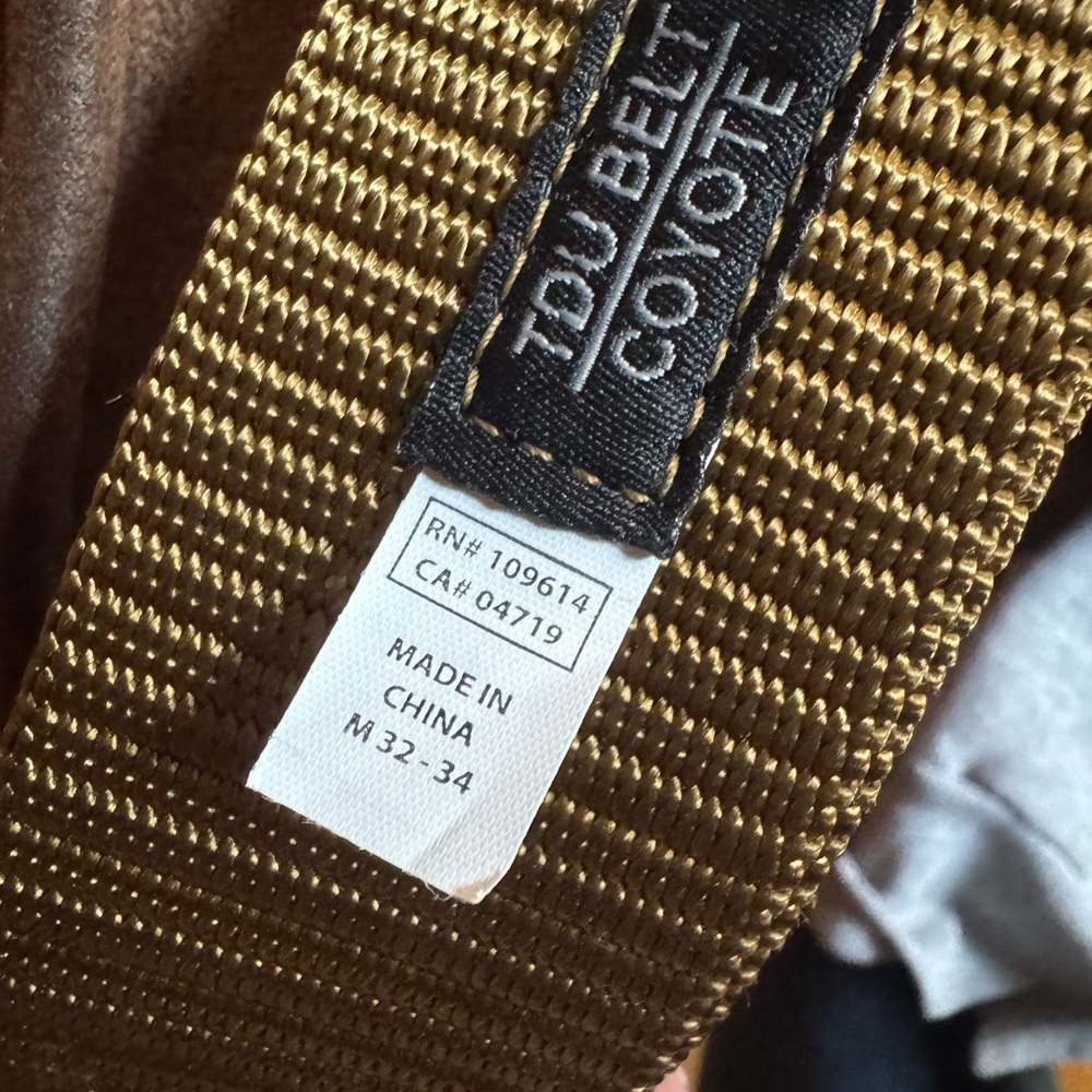 5.11 Tactical TDU belt Coyote color Model 59552 New Size Medium (32-34) - Picture 10 of 12